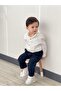 Navy Blue Striped Linen Suit Cotton - 2