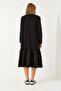 Women's Black a Printed Long Dress 8092 60351361 - 7