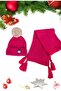 Fuchsia Duck Embroidered Children's 1-8 Years Old Scarf and Beanie Set