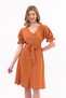 Apsen 4366/100 Women's New Season V-Neck Dress with Lacing Detail and Buttons - 7