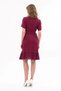 Apsen Women's Dress Burgundy Color Front Button Detail Summer Midi Dress 4437-105 - 8
