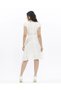 Apsen Women's Color White Shoulder Detailed Gathered Midi Length Summer Dress 3886/100 - 8