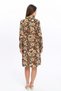 Apsen Women's Tan Floral Patterned Front Buttoned Viscon Dress 4426-100 - 6