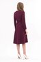 Apsen Women's Plum Chest Tie Detailed Long Sleeve Seasonal Midi Length Dress 4421-110 - 8