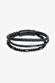 Men's Black Leather Bracelet