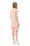 Apsen Women's Color Beige Gathered Detailed V-Neck Midi Length Printed Floral Chiffon Dress 4326/95 - 6