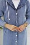 Buttoned Denim Cap Blue 1308 - 3