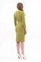 Apsen Women's Green Double-Breasted Belted Seasonal Midi Wrap Dress 3753-100 - 6