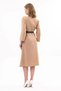Apsen Women's Beige New Season Belted Crew Neck Dress 3809-110 - 7