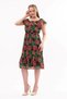 Apsen Women's Patterned Madonna Collar Midi Chiffon Dress 4448-115 - 6
