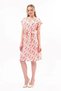 Apsen Women's Salmon Belted Crew Neck Off-Shoulder Midi Dress4443-105 - 5