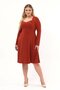 Apsen Women's Tile Pentagon Collar Long Sleeve Detailed Midi Knitted Dress 4464/110 - 5