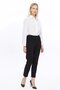 Apsen Women's Black Pocket Detailed Ankle-Length Four-Season Pants 206-90 - 2