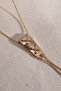 Gold Color Necklace with Chain Detail - 2