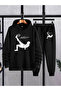Double Kick Printed Unisex Oversize Tracksuit Set - 2