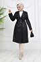 Leather Trench Coat Black 4953