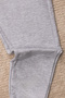 Sweatpants Waist Lace up Zipper Pocket Solid Color 100% Cotton Bottom Set - 3