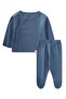 0-9 Months Indigo Blue Corded Suit