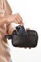 Men's Black Genuine Leather Handbag - 2