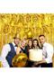 Gold Gold Color Extra Metallized Shiny Fringed Background Curtain Imported A Quality 1x2 Meters - 4
