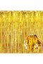 Gold Gold Color Extra Metallized Shiny Fringed Background Curtain Imported A Quality 1x2 Meters - 3