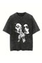 Washed Distressed Printed Unisex Oversize Vintage T-Shirt