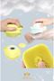 2 Silicone Exfoliating Shower Brushes with Shampoo Dispenser, Yellow. - 2
