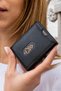Valencia Black with Coin Pocket Unisex Genuine Leather Rfid Protection Men Women Mini Wallet