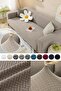 Sofa cover, sofa throw, for 3-seater sofa, 1 piece (Taupe COLOR) - 4