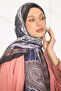 Retro Ethnic Pattern Cotton Soft Shawl Series - New Collection - Navy Blue - Black - 3