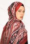 Retro Ethnic Pattern Cotton Soft Shawl Series - New Collection - Burgundy - Red - 6