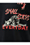 Slogan Printed T-Shirt Slim Fit Crew Neck Short Sleeve Cotton - 6