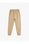 Basic Jogger Sweatpants Pocket Tie Waist Raised Cotton