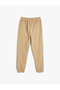 Basic Jogger Sweatpants Pocket Tie Waist Raised Cotton - 2