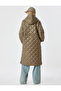Quilted Long Anorak Hooded Water Repellent Filled Comfortable Fit with Pocket - 4