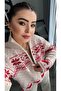 Deer Embroidered Zippered Christmas Cardigan - 6