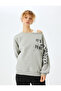 Raised Off-The-Shoulder Boat Neck Printed Oversize Sweatshirt - 3
