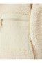 Oversize Zippered Pocket Detailed Stand Collar Plush Sweatshirt - 6