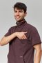 Extreme Cool Man - Premium Reversible Lycra Doctor Nurse Scrubs Single Top Surgical Jersey (Male), Myrrhe - 4
