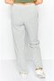Women Regular Fit Embroidered Logo Jogger Pants, Grey - 2