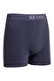 Flexible Breathable Comfortable Fabric Cotton Lycra Men's Navy Blue Boxer Anti-Sweat - 2