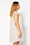 Women Floral Pattern Mini Dress, White - 3