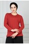 Women's Mother Comfortable Cut Loose Thin Corded Button Detailed Combed Cotton Blouse - 6