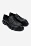 Men's Genuine Leather Black Floater Loafer Shoes - 2
