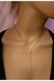 Steel Three-Layer Chain Necklace,Alt Alta 3 Stone Necklace,Anti Tarnish Necklace,Zircon Stone Layered Necklace,Gift - 3