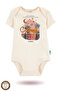 2-Piece 100% Cotton Organic Printed Snap Fastener Baby Bodysuit - 2
