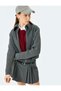 Zippered Slim Fit Stand Collar Long Sleeve Sweatshirt - 2