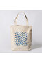 Blue Geometric Patterned Cloth Bag - Original Design, 35X40 cm - 3
