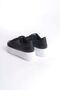 Delit Black White Sole Matte Leather Women's Sneakers - 3