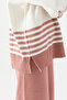 Women's Striped Patterned Knit Set, Top and Bottom Knit Set, Knit Sweater and Pants Two-Piece Set. - 5